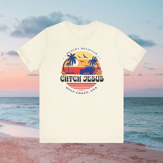 Off Road Surf Sunset, Catch Jesus, Christian T-Shirt